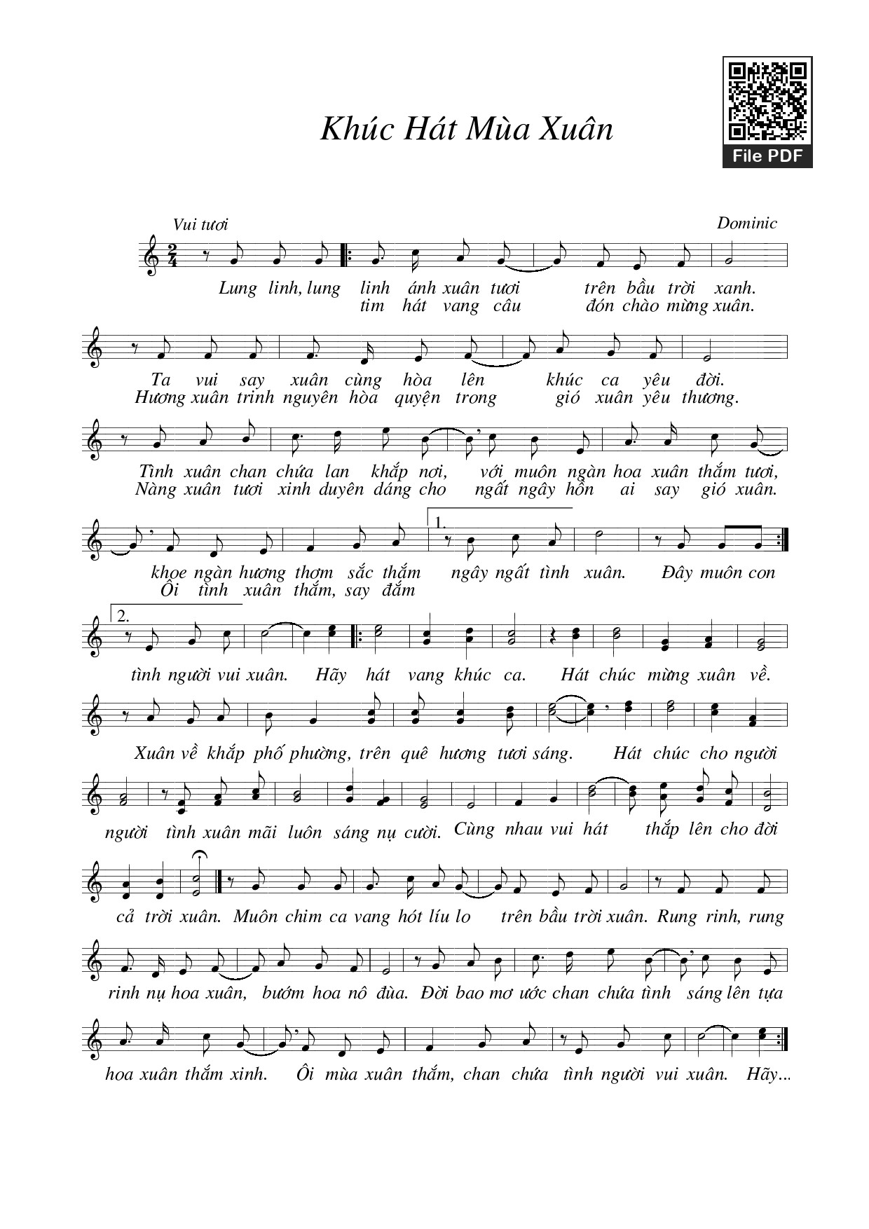 Khúc hát mùa xuân