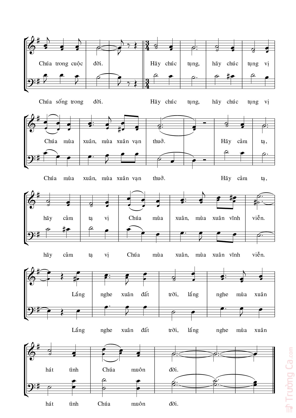 Page 5 of Sheet music PDF Lắng nghe xuân về - Nam Sơn