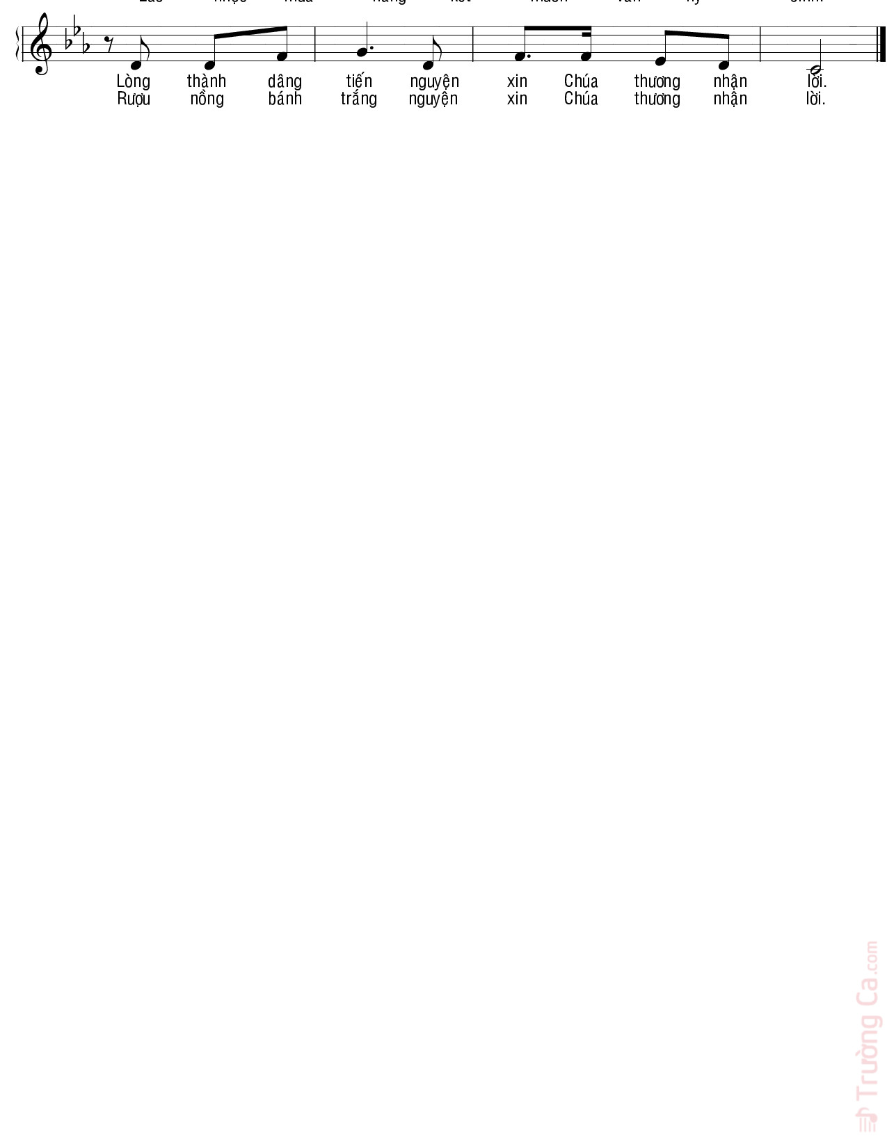 Page 2 of Sheet music PDF Lễ dâng xuân cảm tạ - Thiên Uyên