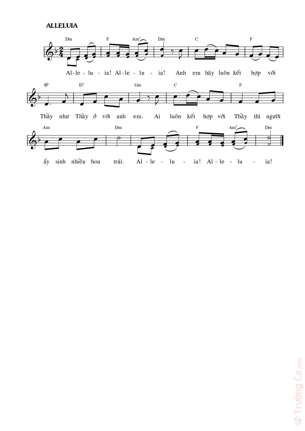 Page 2 of Sheet music PDF Lễ Mồng 3 Tết (Tv 126) - Thái Nguyên