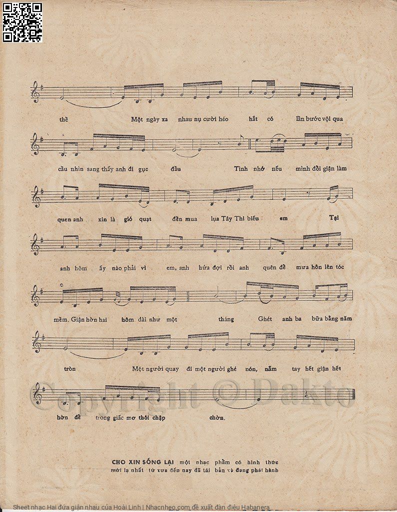 Page 3 of Sheet music PDF Hai đứa giận nhau - Hoài Linh