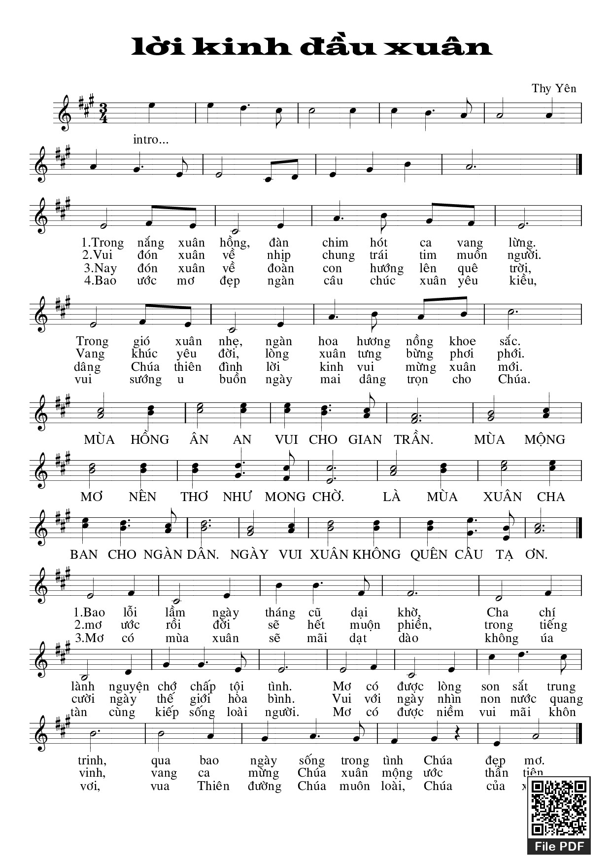 Lời kinh đầu xuân