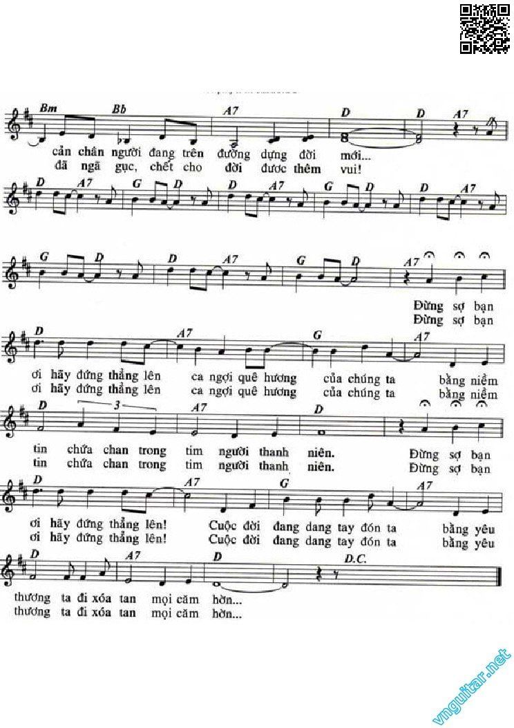 Page 2 of Sheet music PDF Bài ca tuổi trẻ - Lê Hựu Hà