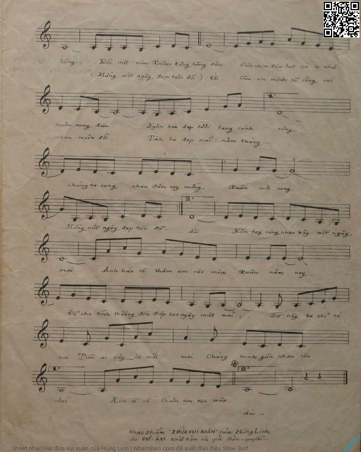 Page 3 of Sheet music PDF Hai đứa vui xuân - Hùng Linh