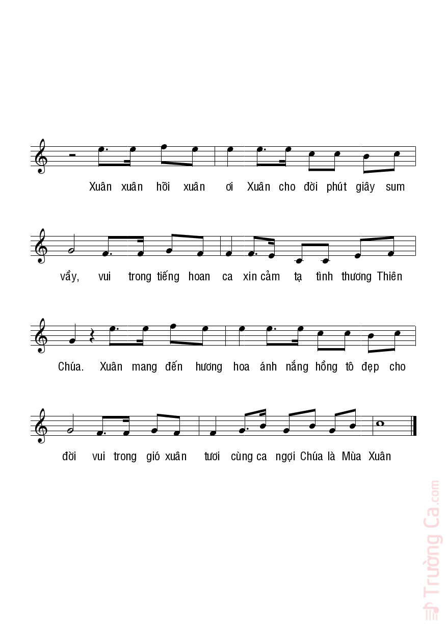 Page 2 of Sheet music PDF Mùa xuân cao nguyên - Bạch VânMùa xuân chínNguyễn Duy