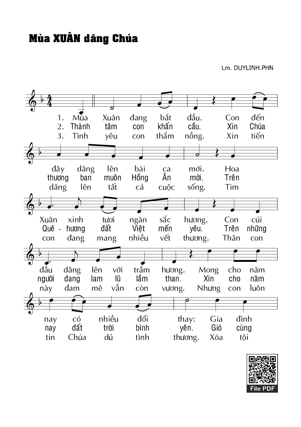 Mùa xuân dâng Chúa