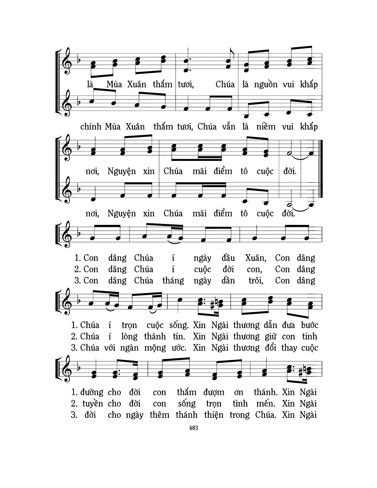 Page 2 of Sheet music PDF Mùa xuân đã về đây - Mi Trầm