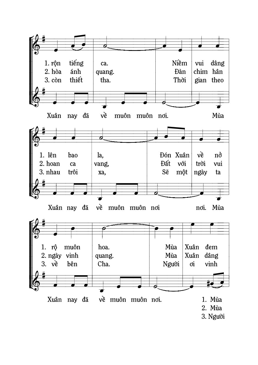 Page 2 of Sheet music PDF Mùa xuân nay đã về - Mi Trầm