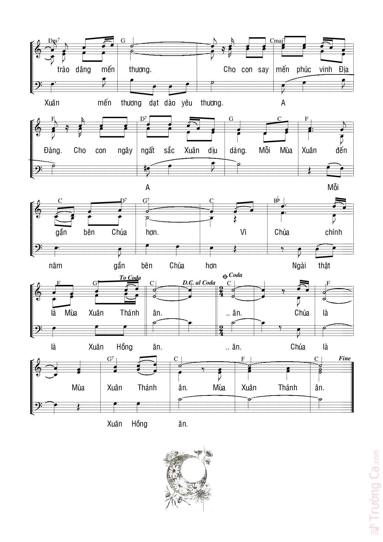 Page 2 of Sheet music PDF Mùa xuân thánh ân - Thế Thông