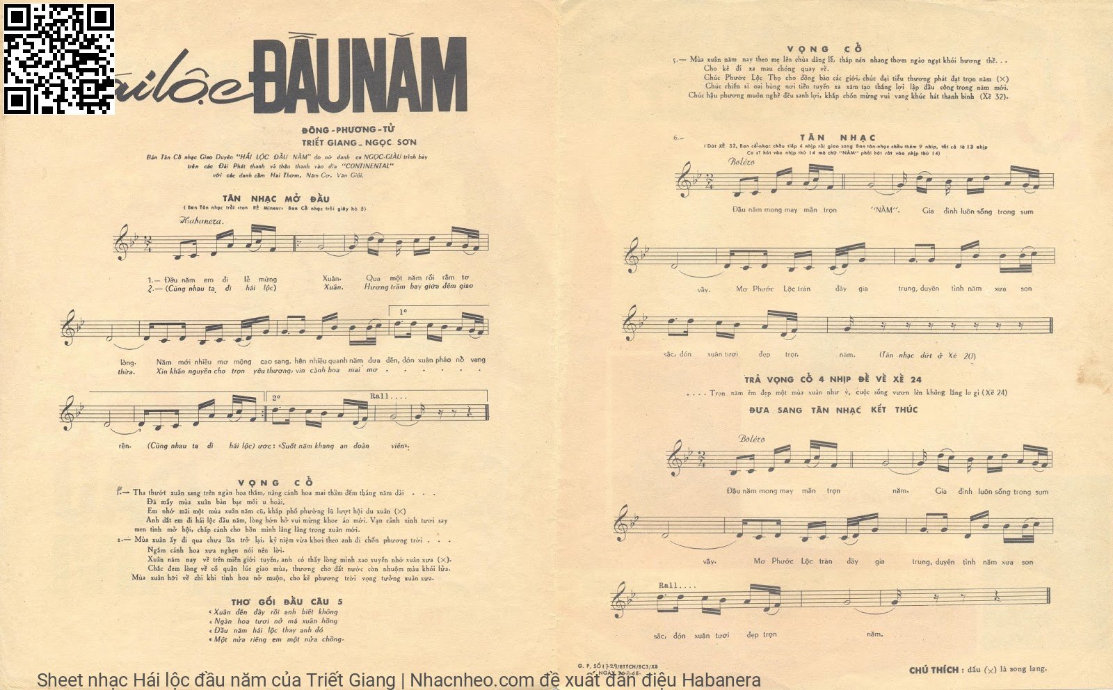 Page 2 of Sheet music PDF Hái lộc đầu năm - Triết Giang