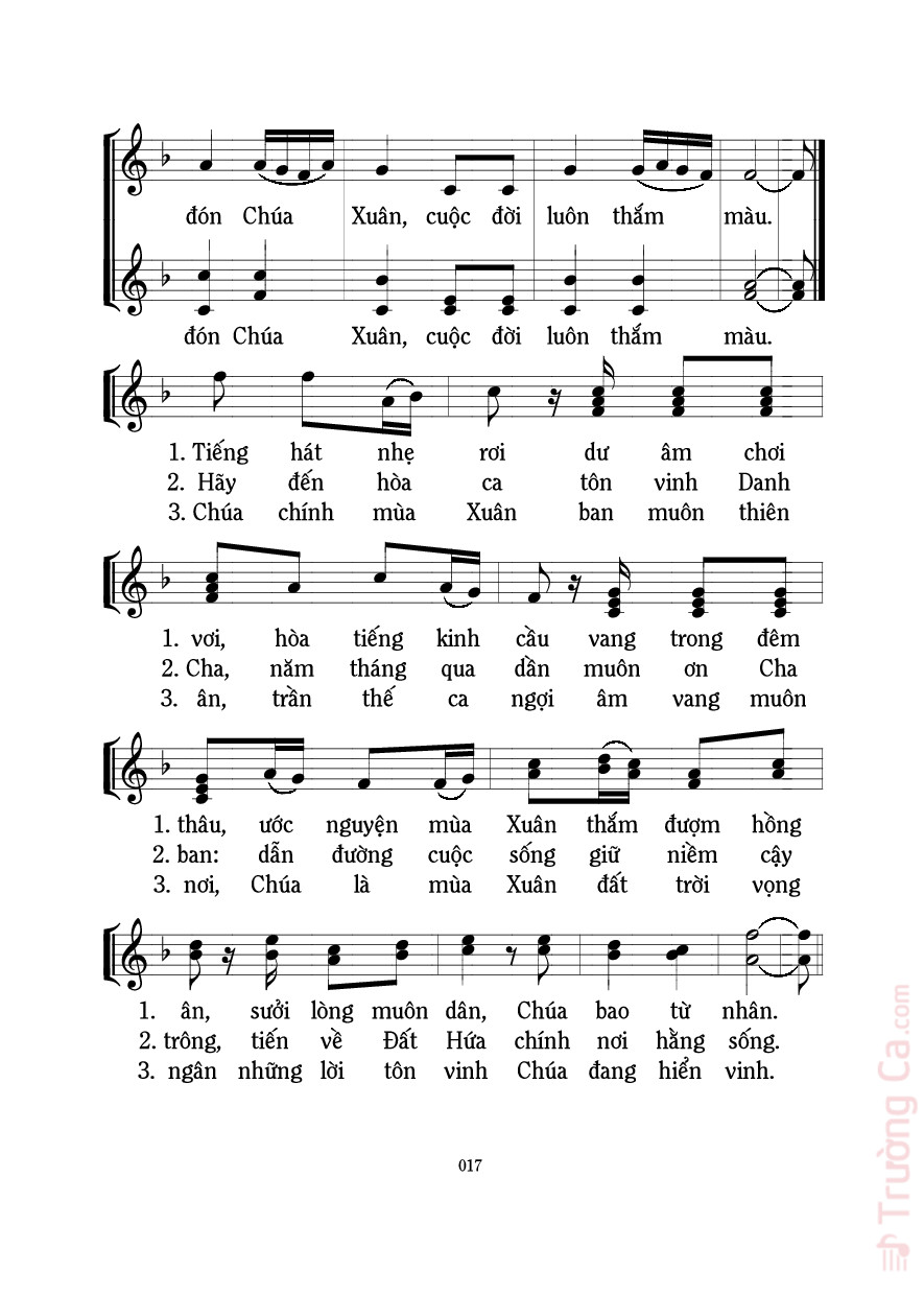 Page 2 of Sheet music PDF Muôn ánh thiều quang - Mi Trầm