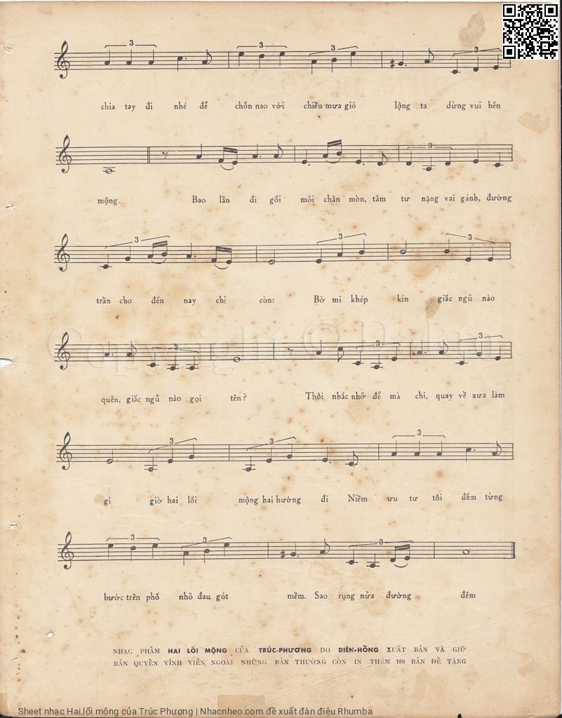 Page 3 of Sheet music PDF Hai lối mộng - Trúc Phương