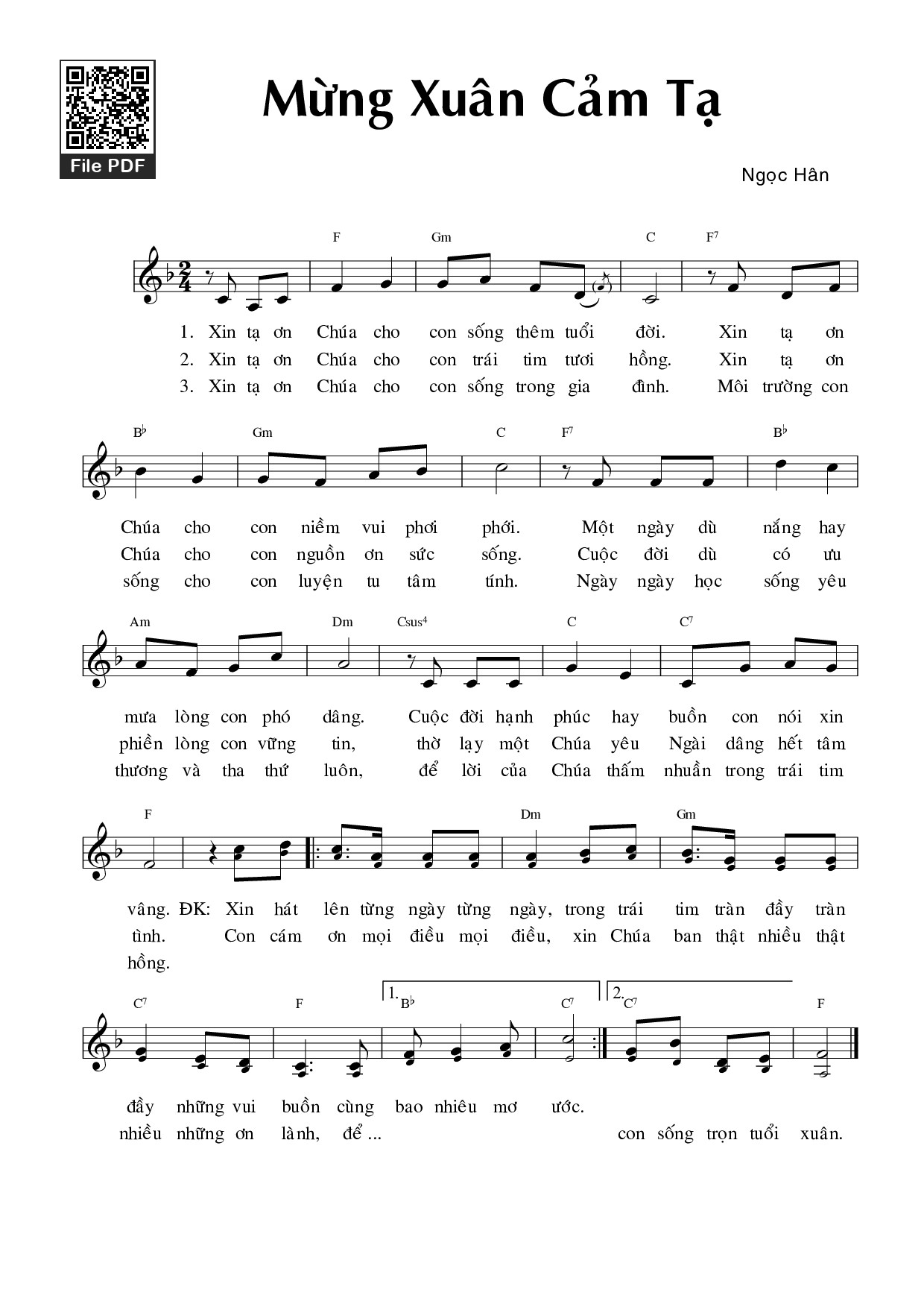 Mừng xuân cảm tạ