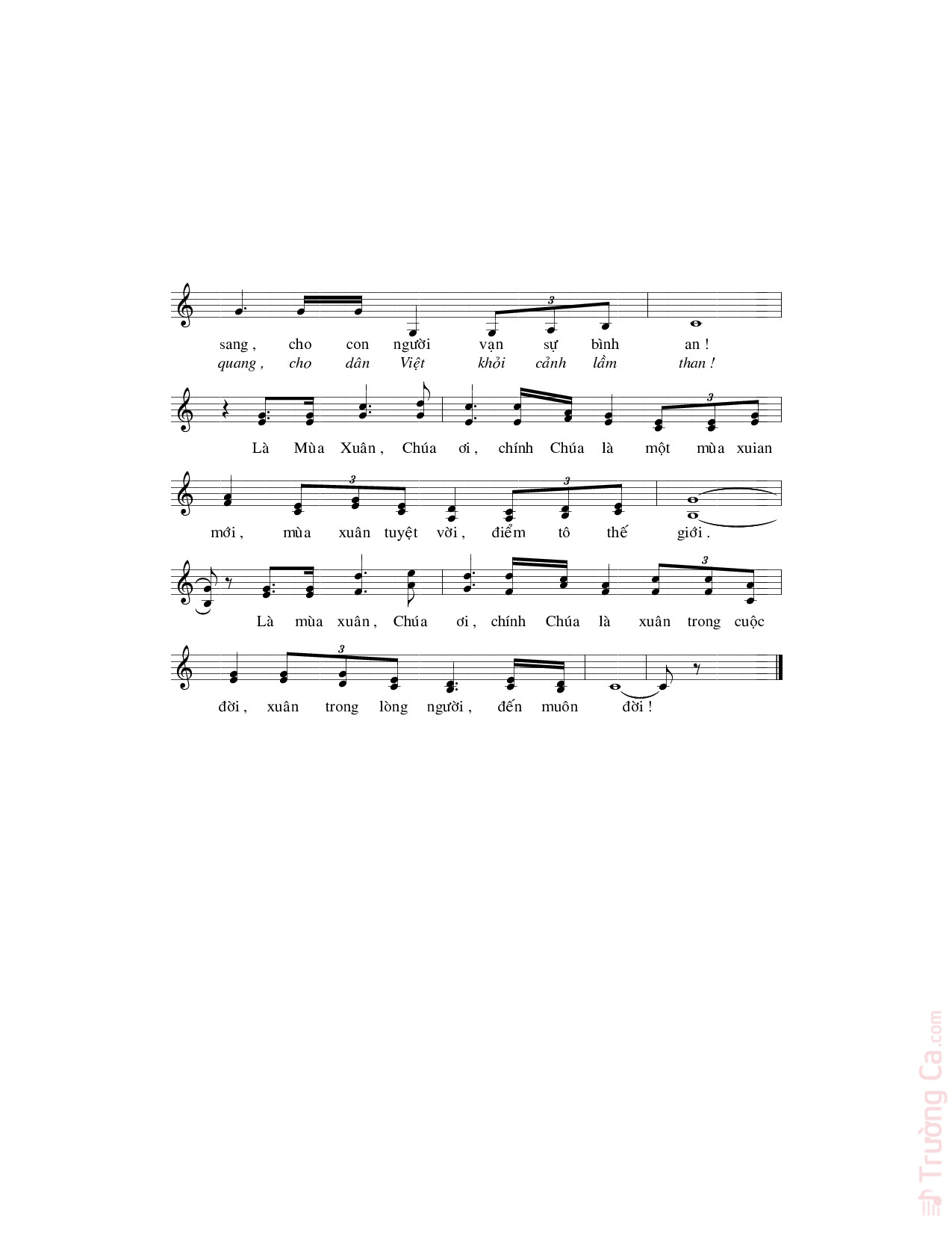 Page 2 of Sheet music PDF Năm mới Chúa ban - Thanh Thanh