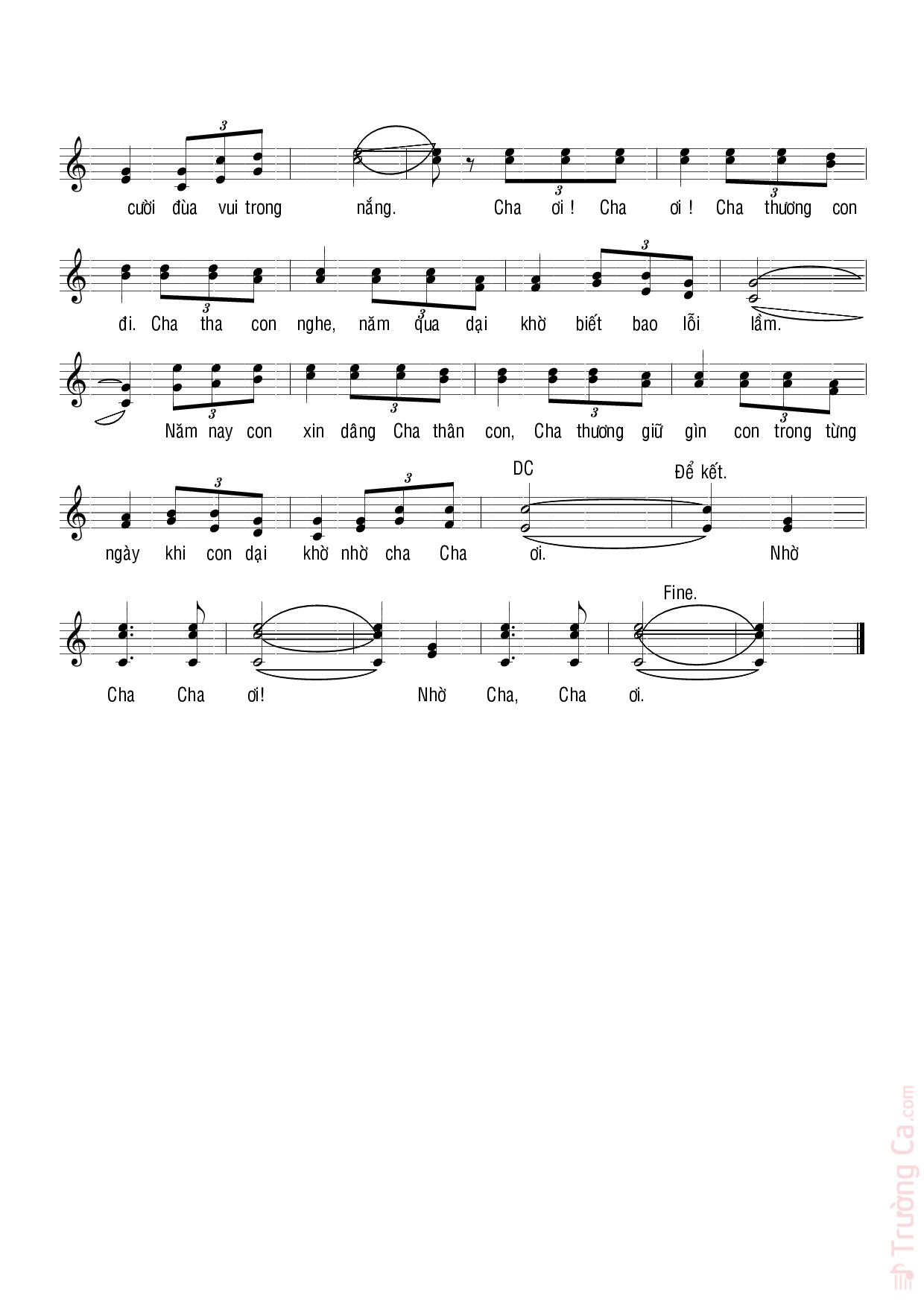 Page 2 of Sheet music PDF Ngày xuân dâng Ch - Hồng Bính
