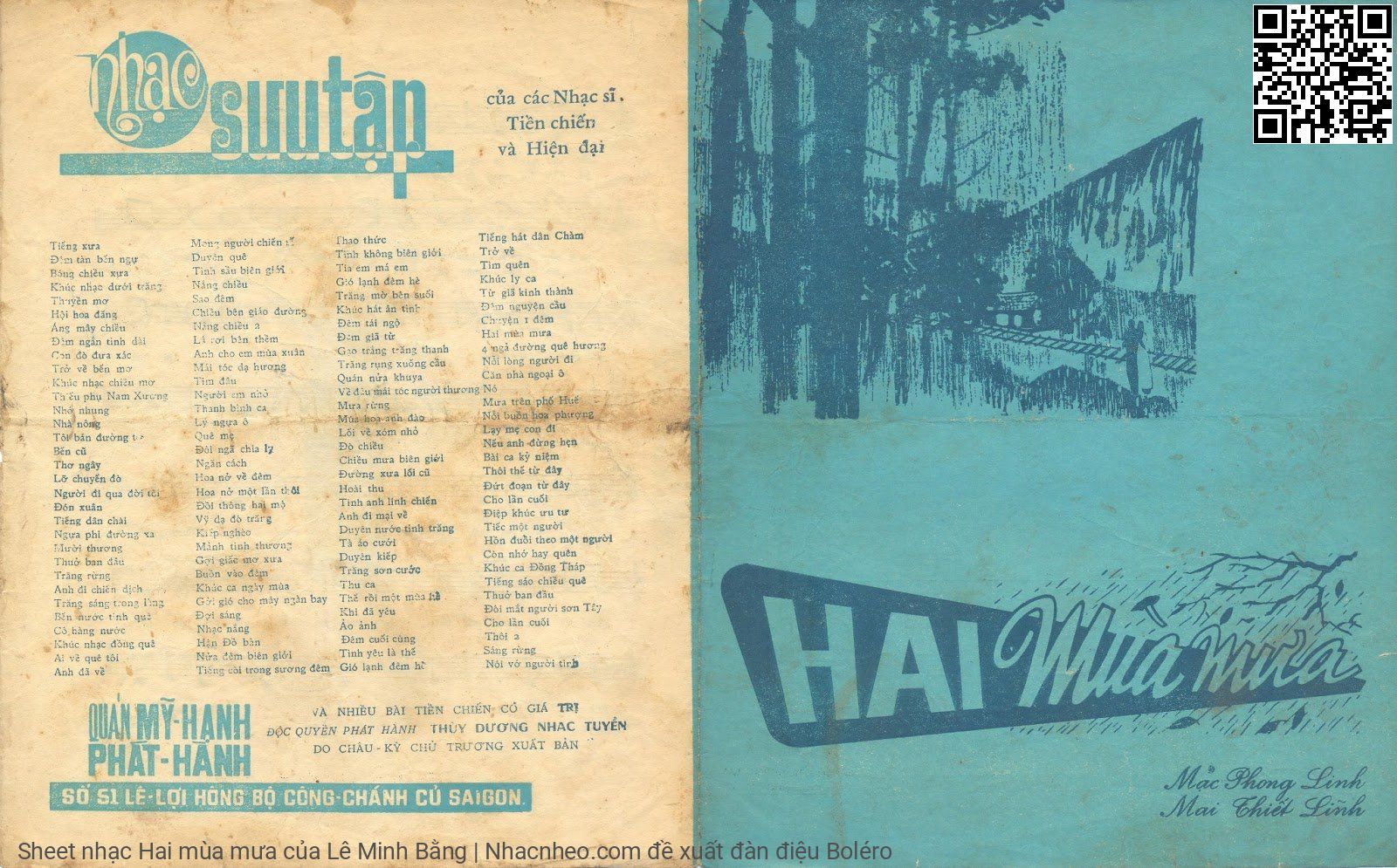 Sheet PDF of Hai mùa mưa - Lê Minh Bằng