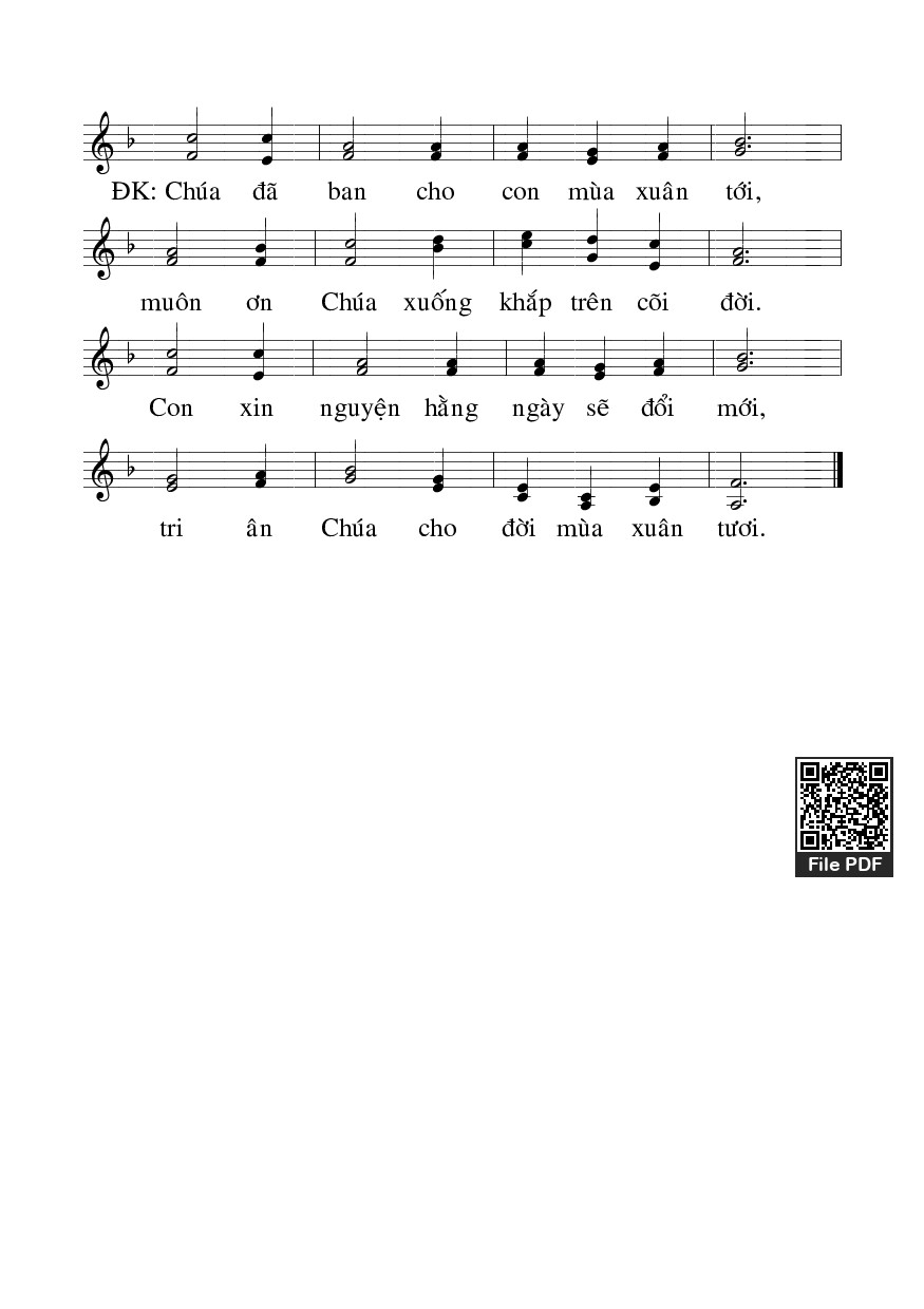 Page 2 of Sheet music PDF Nguyện ước ngày xuân - Đạt Đức