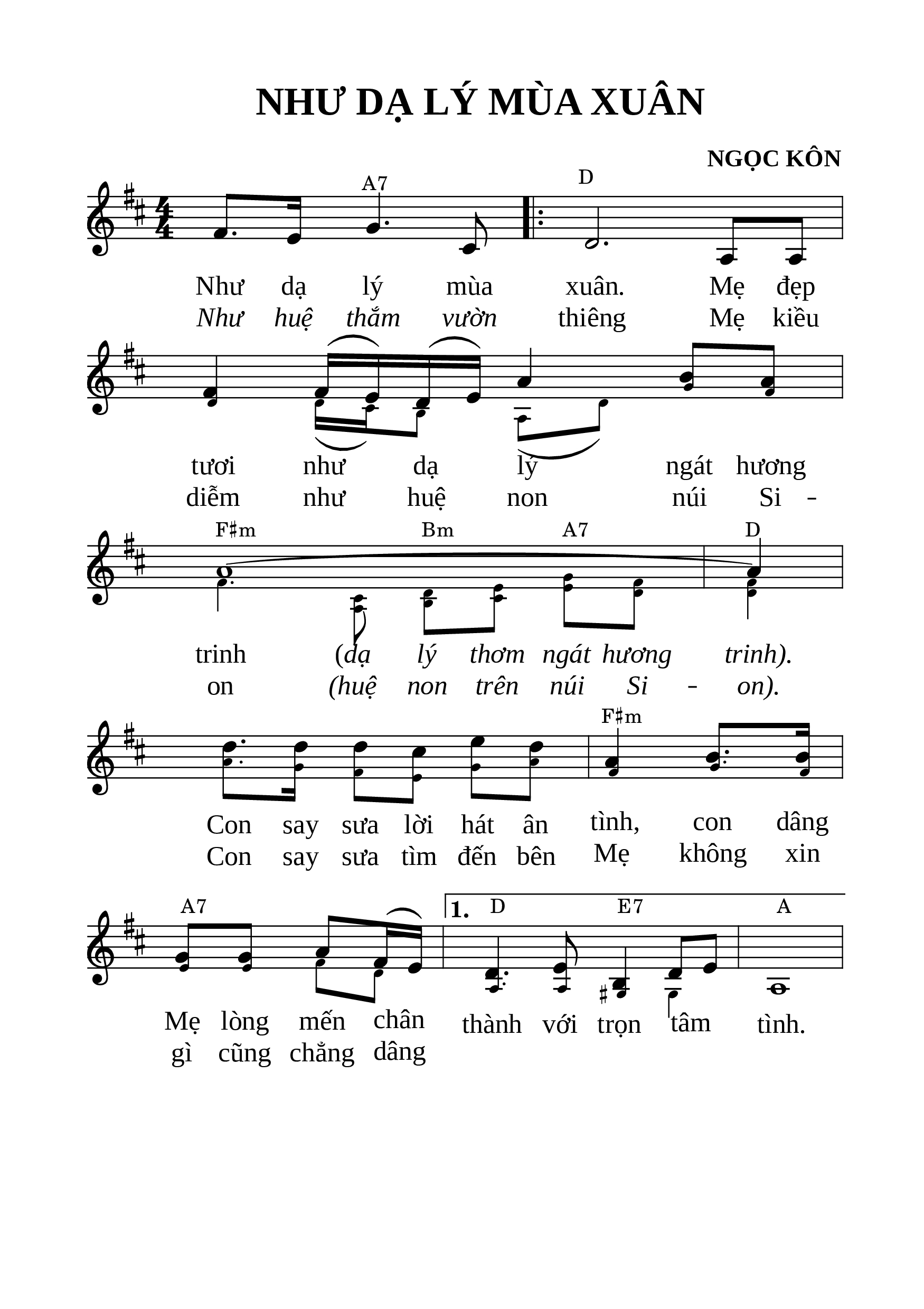 Như dạ lý mùa xuân