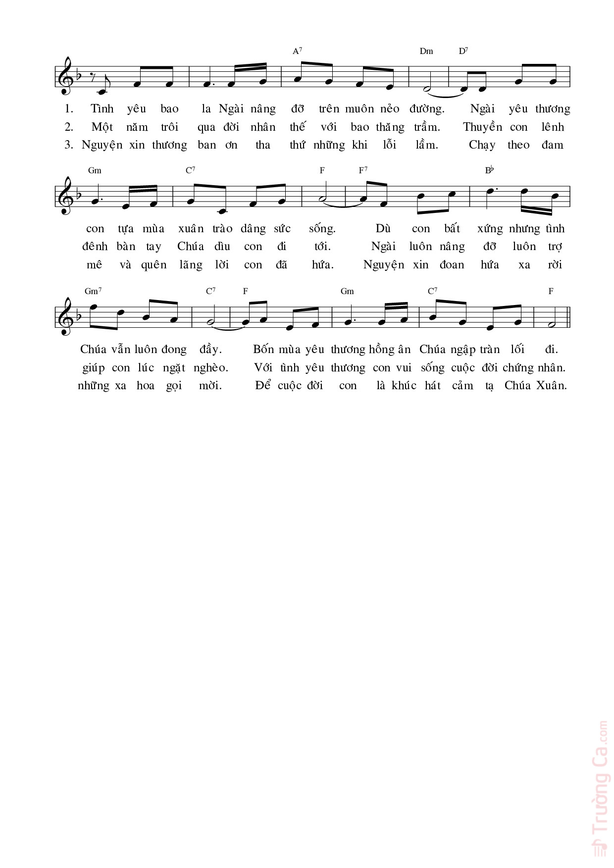 Page 2 of Sheet music PDF Tạ ơn Chúa Xuân - Minh Quân