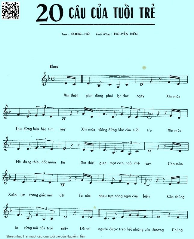 Page 2 of Sheet music PDF Hai mươi câu của tuổi trẻ - Nguyễn Hiền