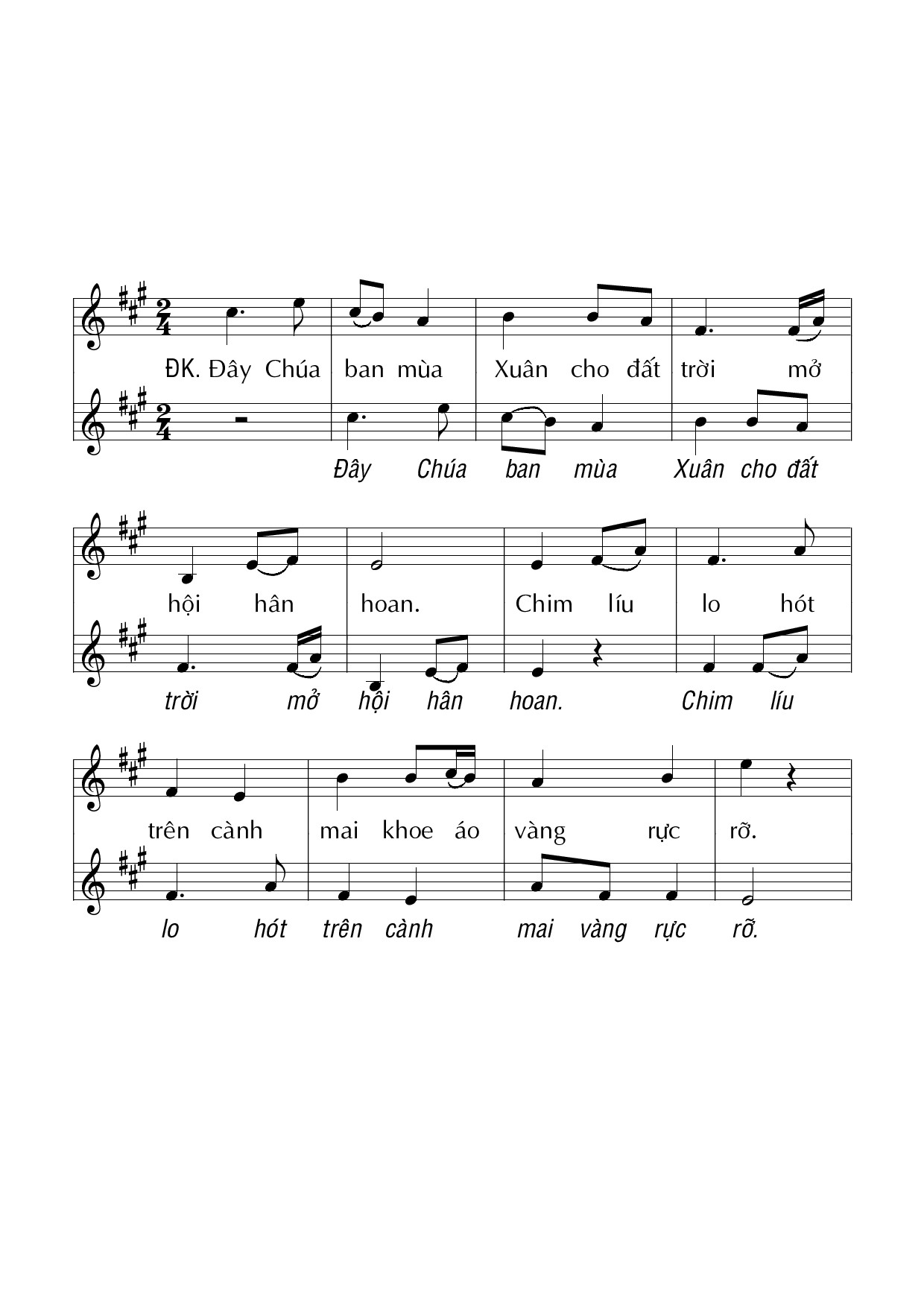 Page 2 of Sheet music PDF Thắp nén hương xuân - Duy Linh PHN
