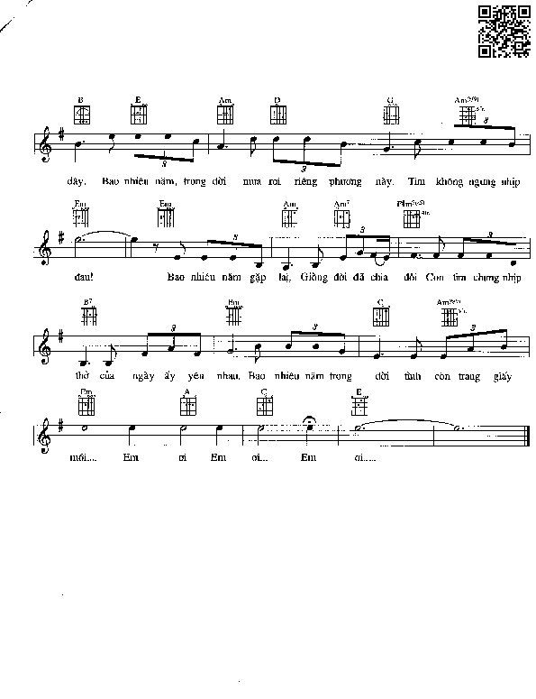 Page 2 of Sheet music PDF Hai mươi năm tình cũ - Trần Quảng Nam
