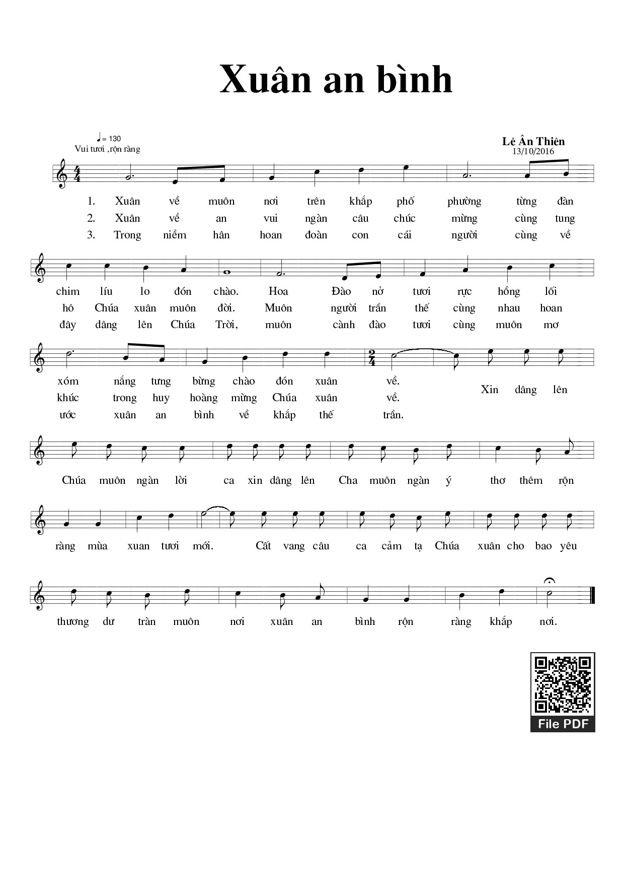 Xuân an bình - Lê Ân Thiên