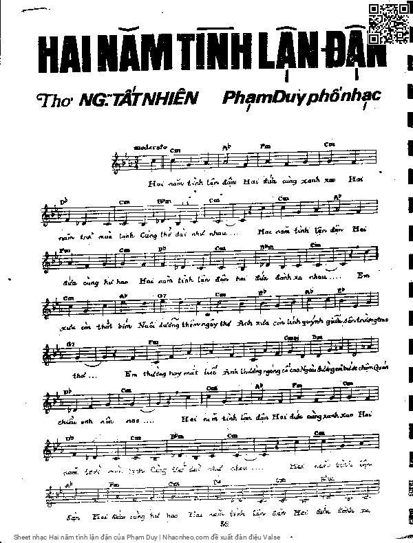 Page 5 of Sheet music PDF Hai năm tình lận đận - Phạm Duy