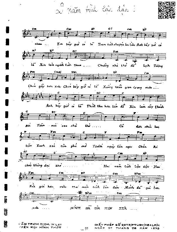 Page 6 of Sheet music PDF Hai năm tình lận đận - Phạm Duy