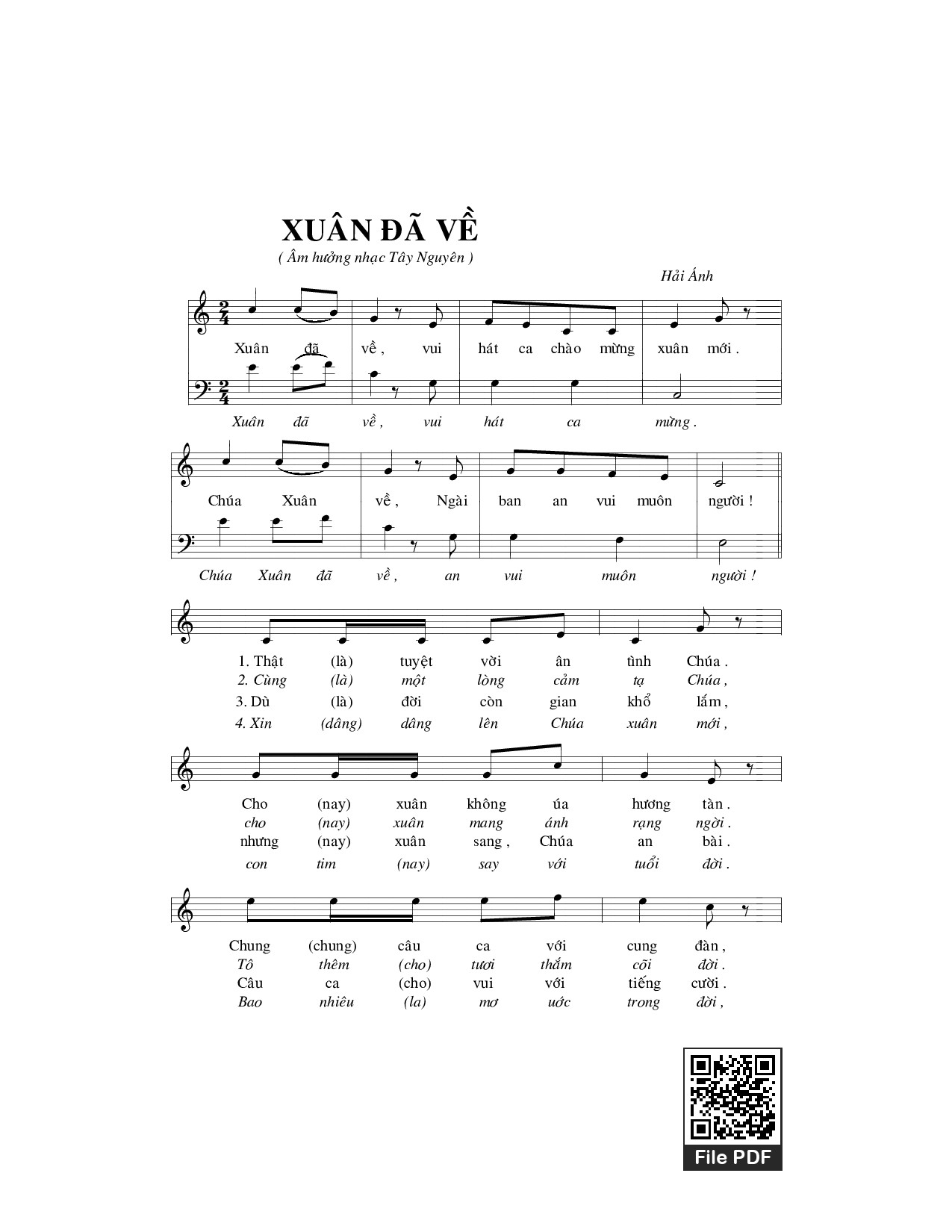 Xuân đã về - Hải Ánh