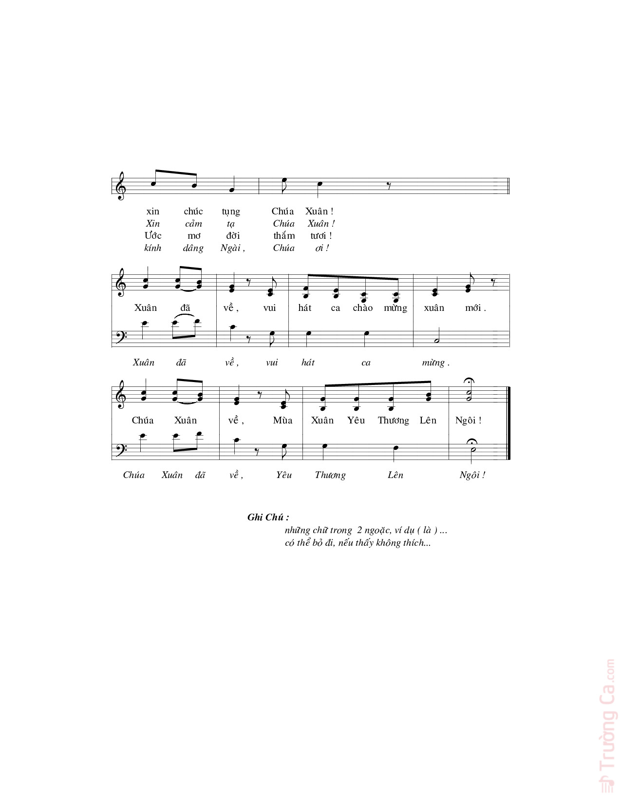 Page 2 of Sheet music PDF Xuân đã về - Hải Ánh