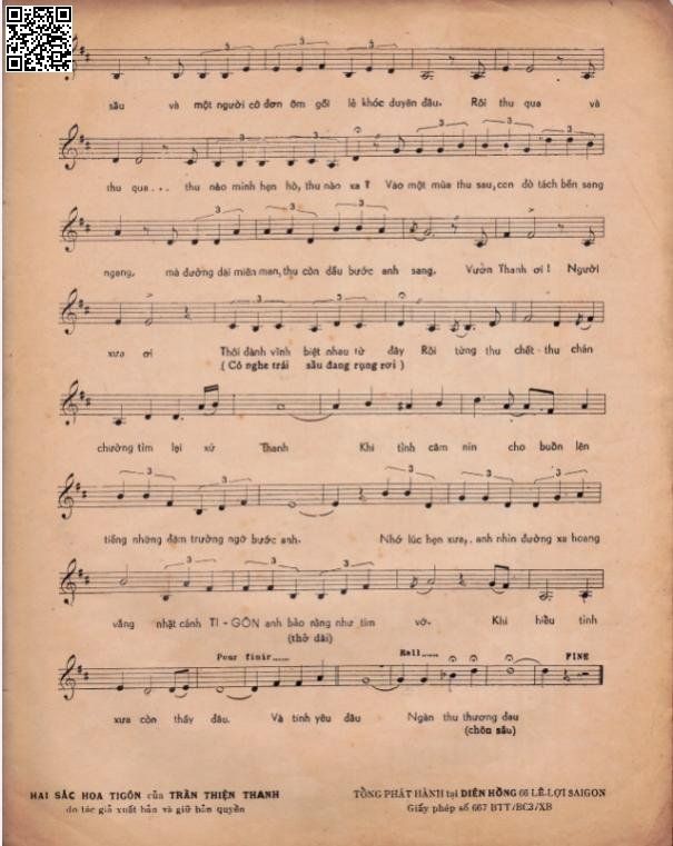 Page 3 of Sheet music PDF Hai sắc hoa tigôn - Trần Thiện Thanh