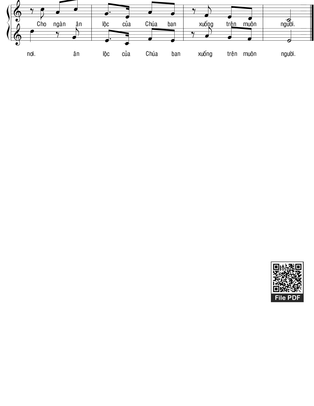 Page 2 of Sheet music PDF Xuân tri ân - Thiên Uyên