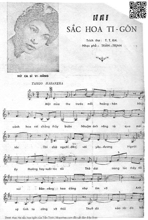 Page 2 of Sheet music PDF Hai sắc hoa tigôn - Trần Trịnh