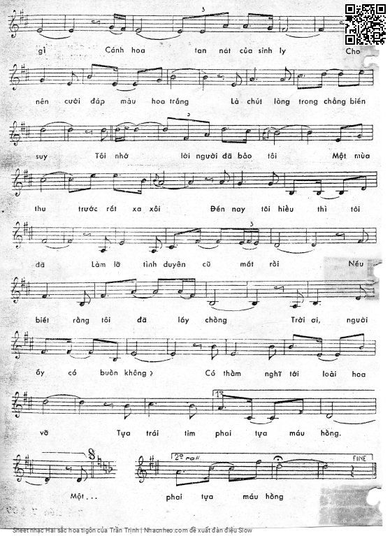 Page 3 of Sheet music PDF Hai sắc hoa tigôn - Trần Trịnh