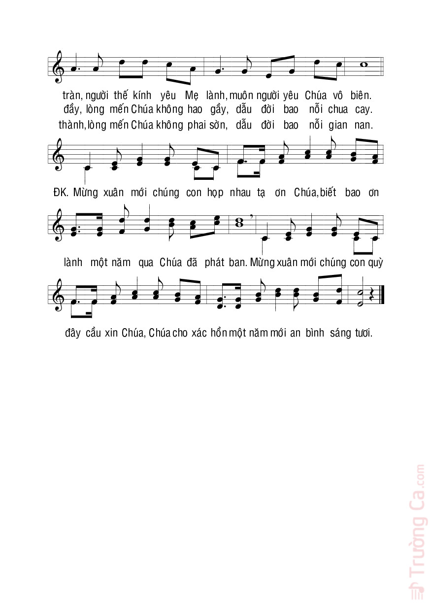 Page 2 of Sheet music PDF Xuân về - La Thập Tự