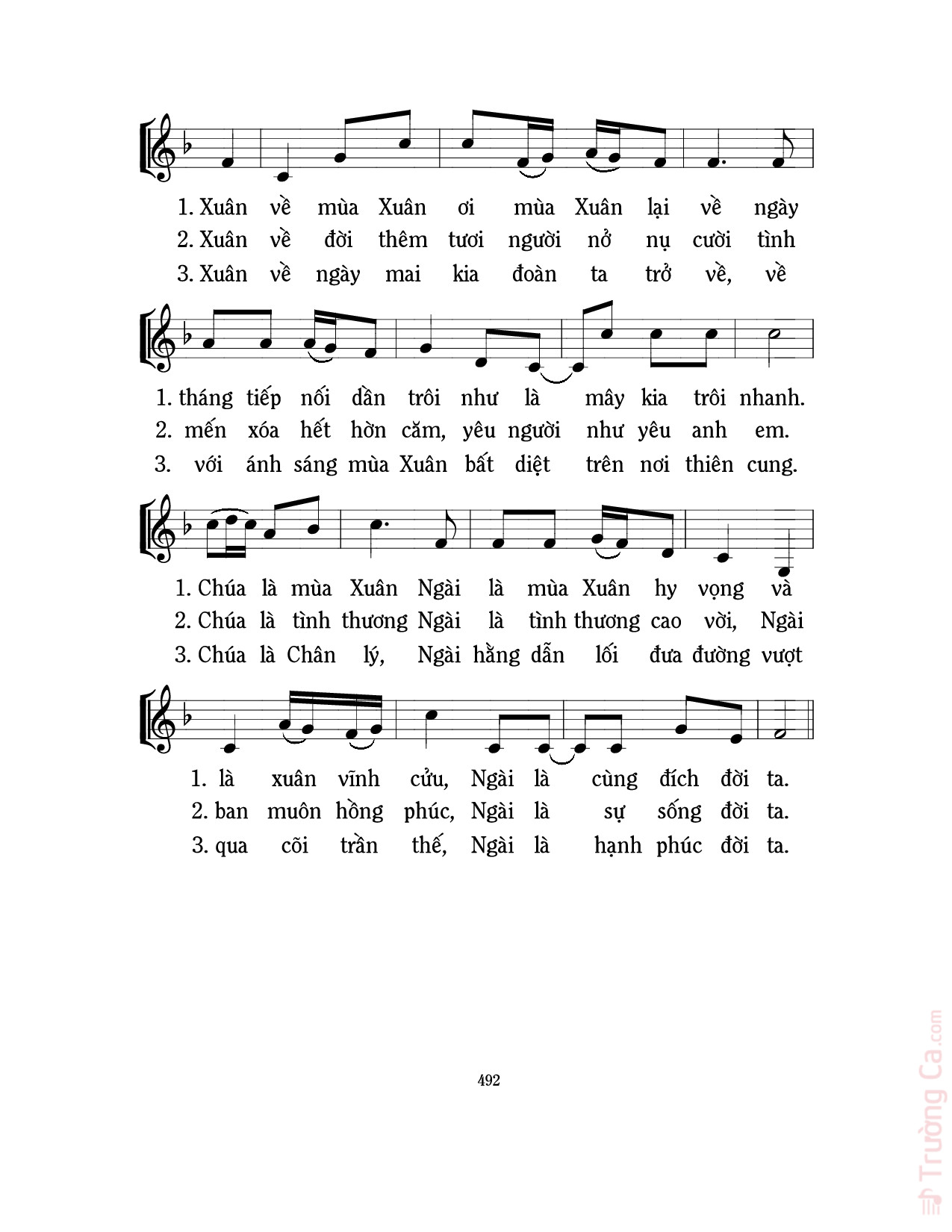 Page 3 of Sheet music PDF Xuân về đây - Mi Trầm