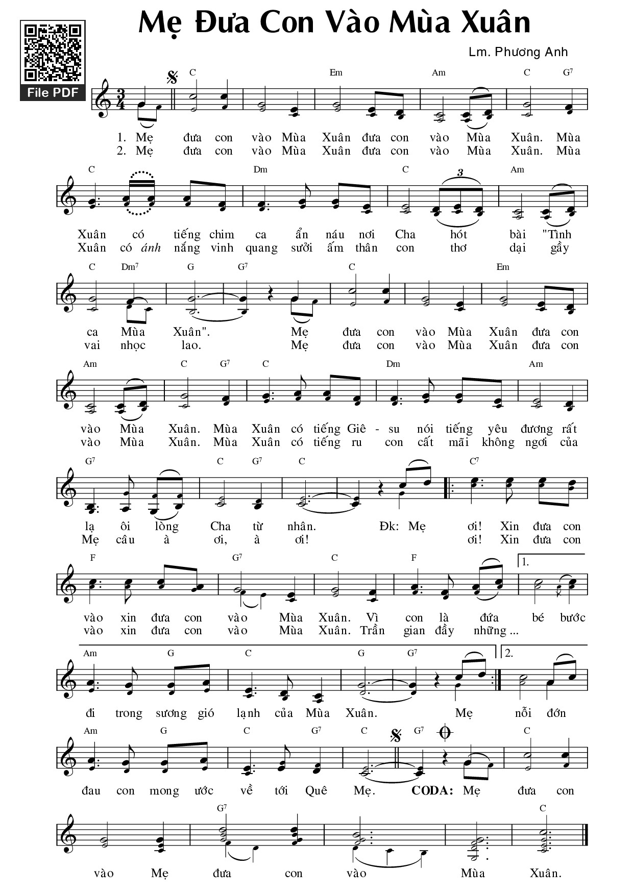 Mẹ Đưa Con Vào Mùa Xuân