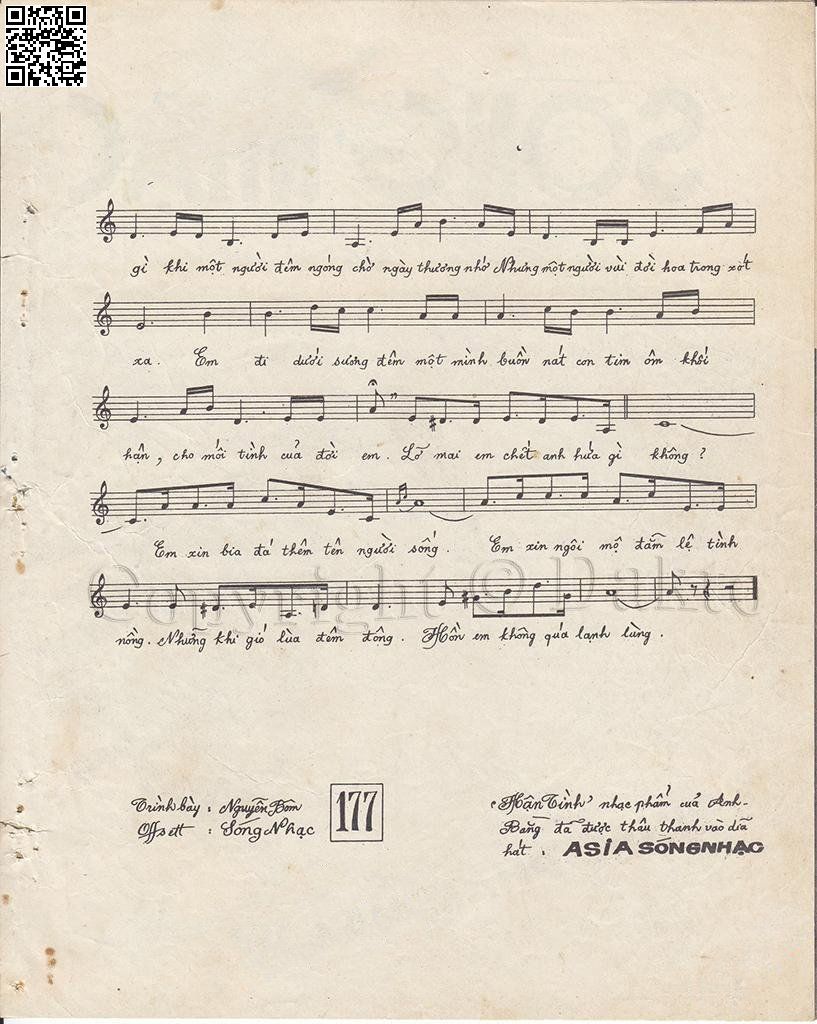 Page 3 of Sheet music PDF Hận tình - Anh Bằng