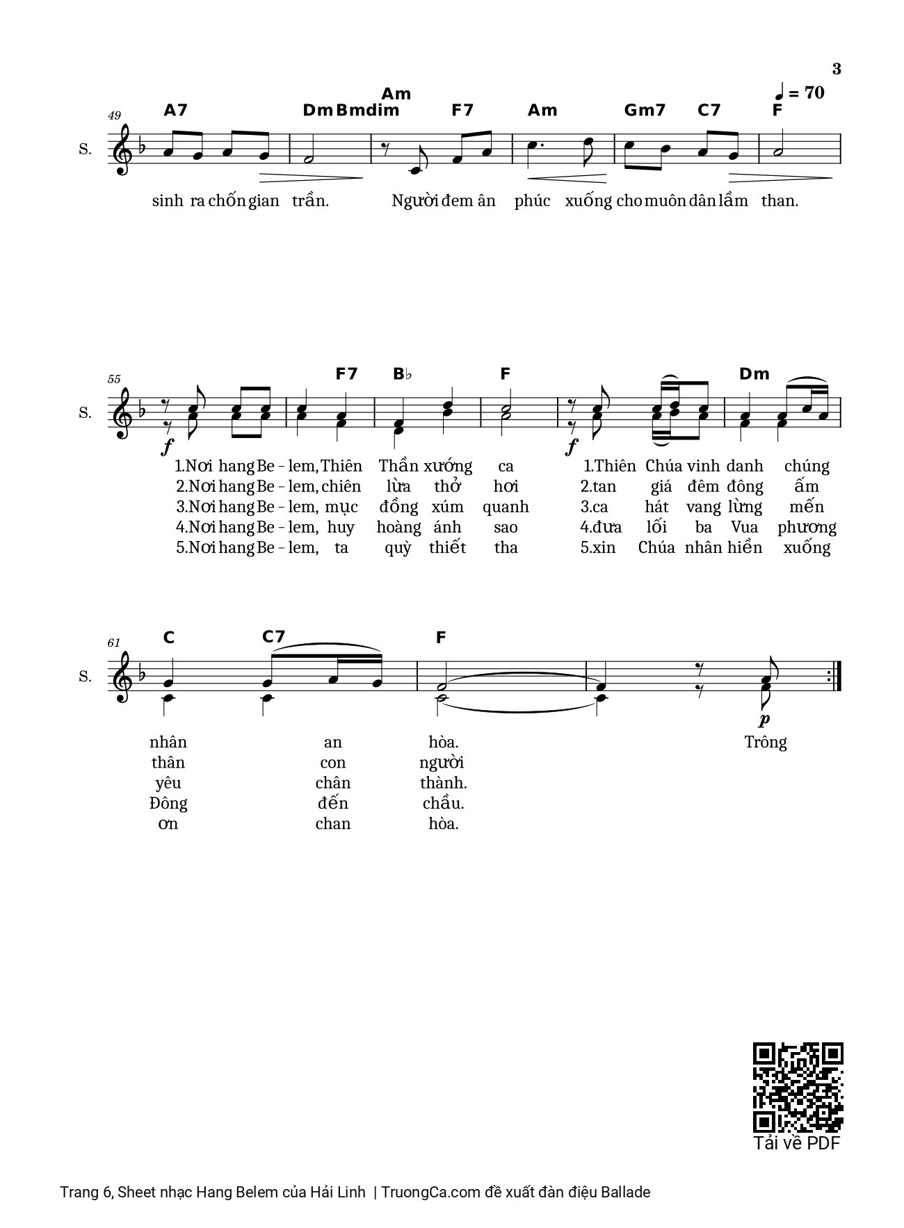 Đêm đông lạnh lẽo chúa sinh ra đời Chúa sinh ra đời nằm trong hang đá nơi máng lừa, Trang 6