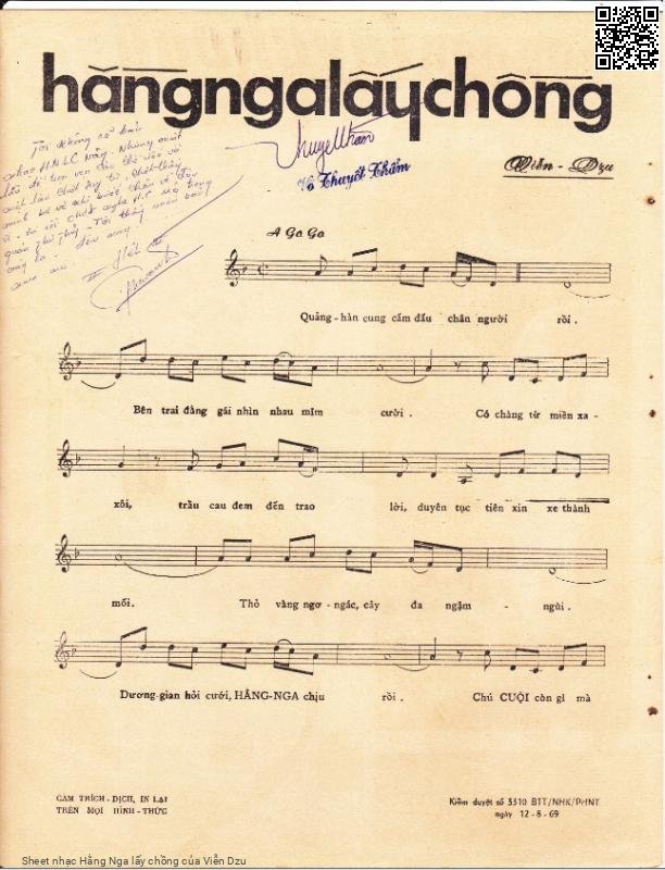 Page 2 of Sheet music PDF Hằng Nga lấy chồng - Viễn Dzu