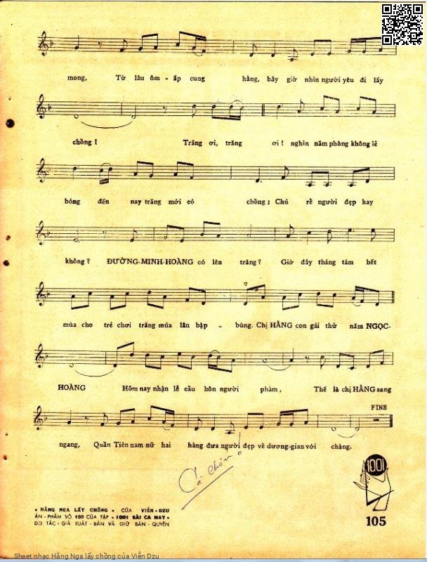Page 3 of Sheet music PDF Hằng Nga lấy chồng - Viễn Dzu