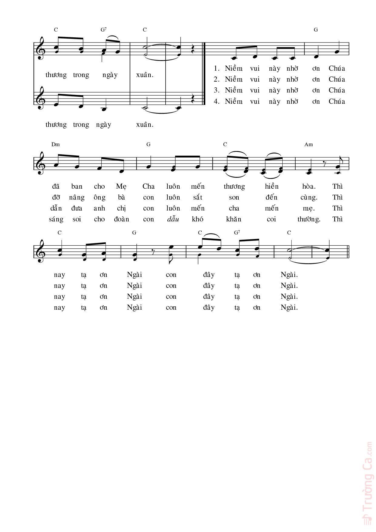 Mùa Xuân Nụ tầm xuân con hái dâng cha và hái dâng mẹ trong ngày đầu xuân, Trang 2