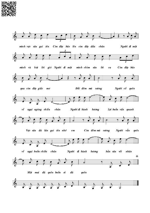 Page 2 of Sheet music PDF Hành hương trên đồi cao - Trịnh Công Sơn