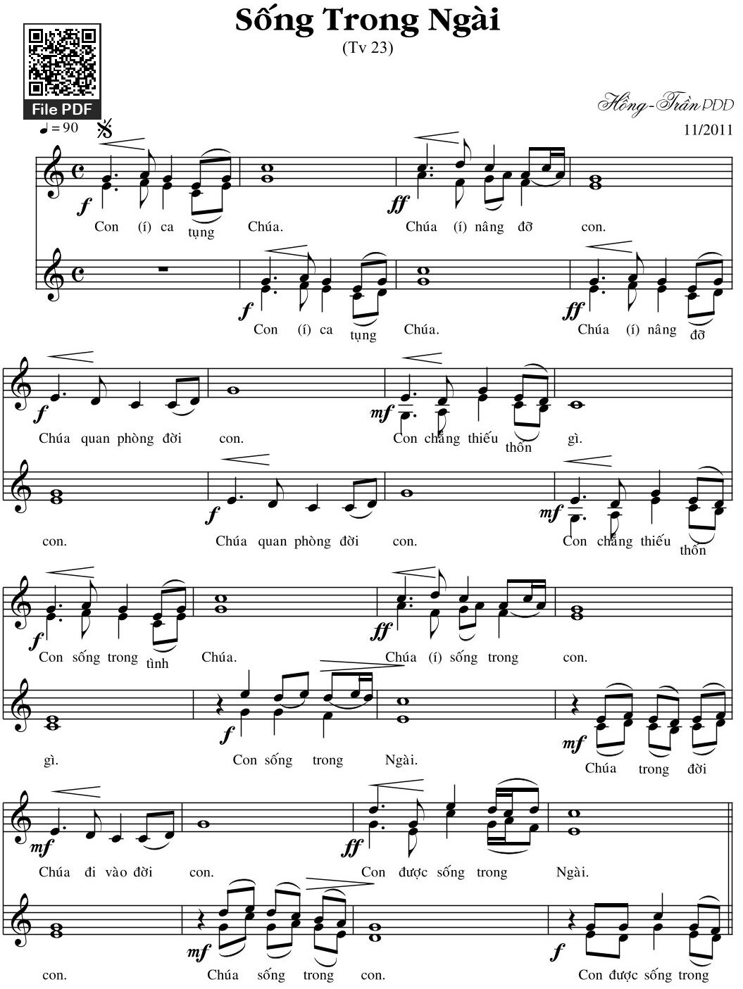 Thánh Vịnh 23, Sống Trong Ngài