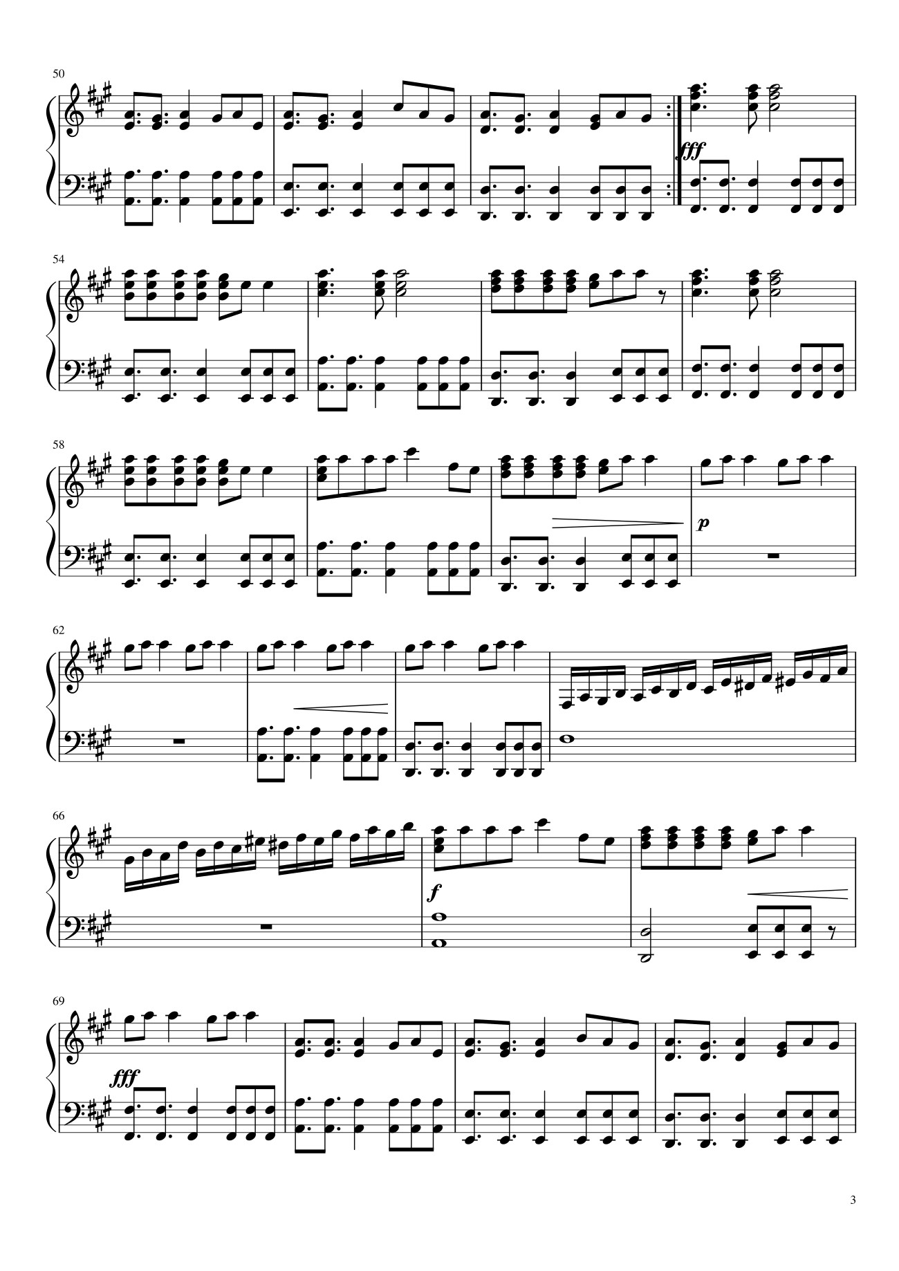 Page 3 of Sheet music PDF Alive - Krewella Sheet Piano - Unregistered_user