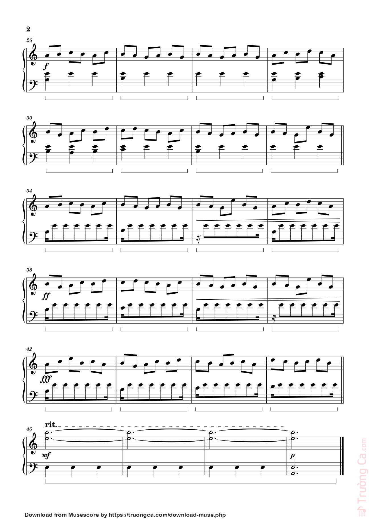 Page 2 of Sheet music PDF Interstellar - Hans Zimmer