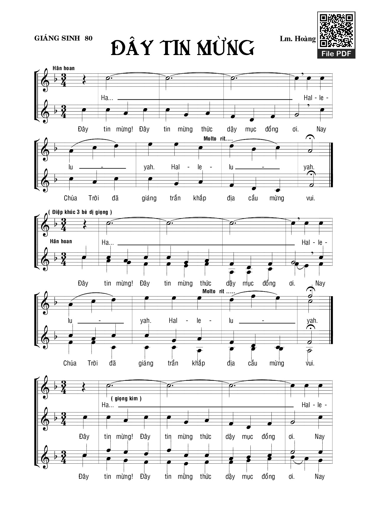 Đây Tin Mừng - Lm. Hoàng Kim