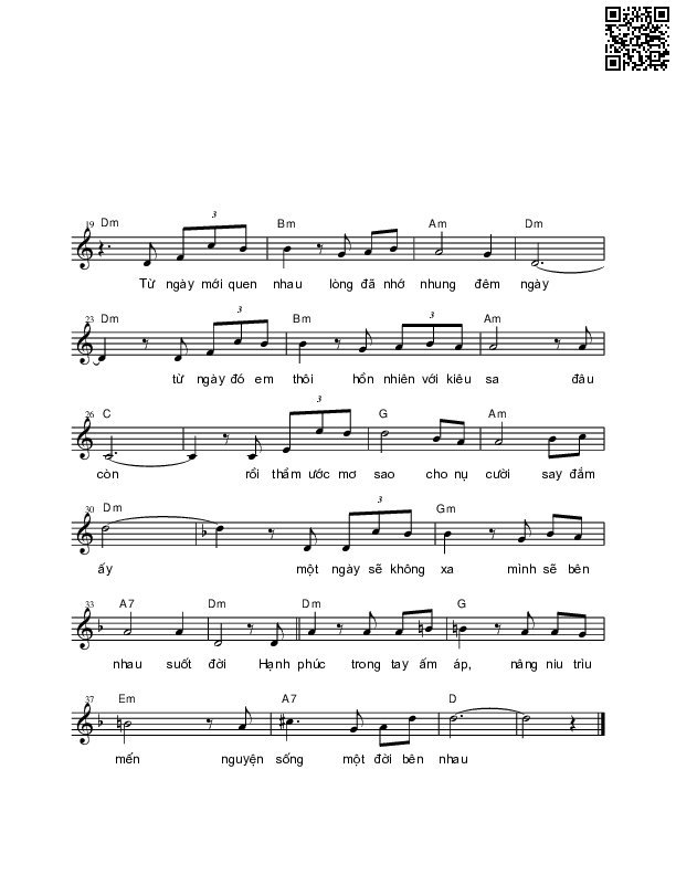 Page 2 of Sheet music PDF Hạnh phúc - Nguyên Bích
