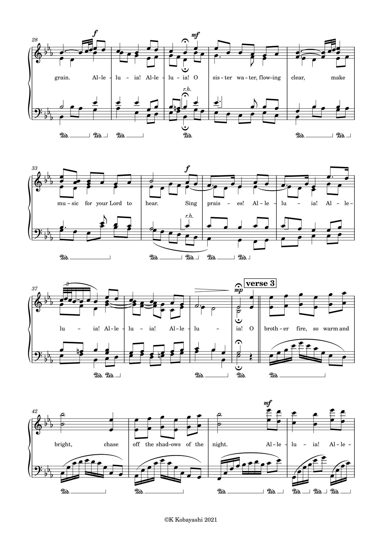 All creatures of our God and King Lift up your voice and with us sing, Trang 2